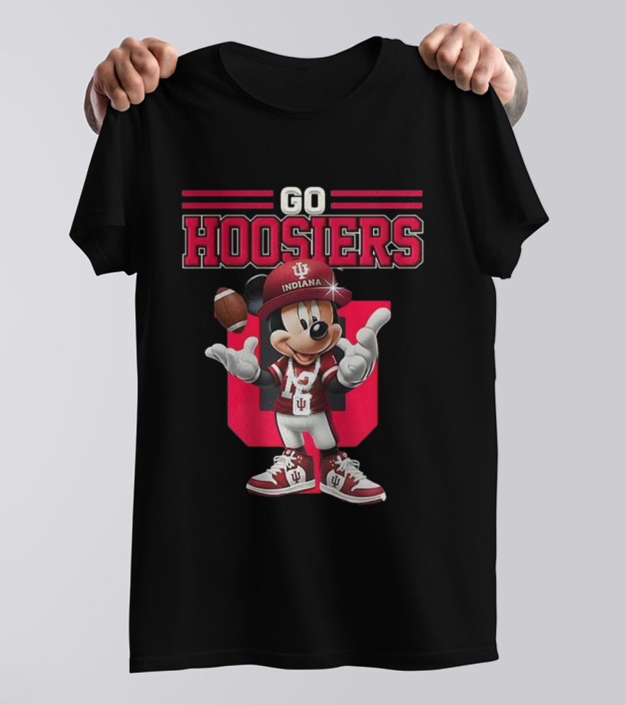 Mickey Mouse Indiana Hoosiers Football Go Hoosiers T-Shirt