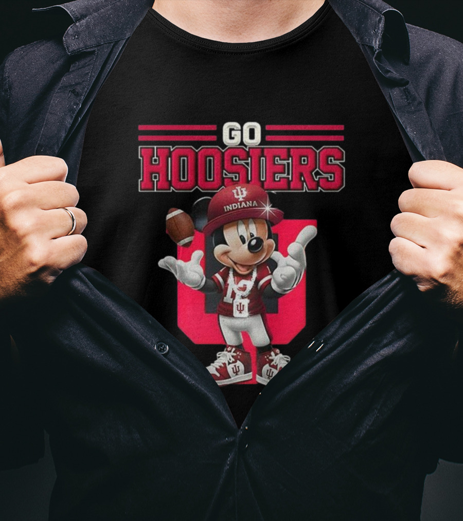 Mickey Mouse Indiana Hoosiers Football Go Hoosiers T-Shirt