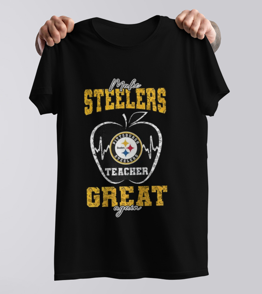 Make Pittsburgh Steelers Teacher Great Again Apple T-Shirt