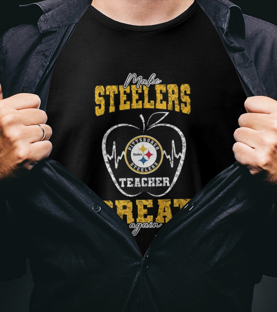 Make Pittsburgh Steelers Teacher Great Again Apple T-Shirt