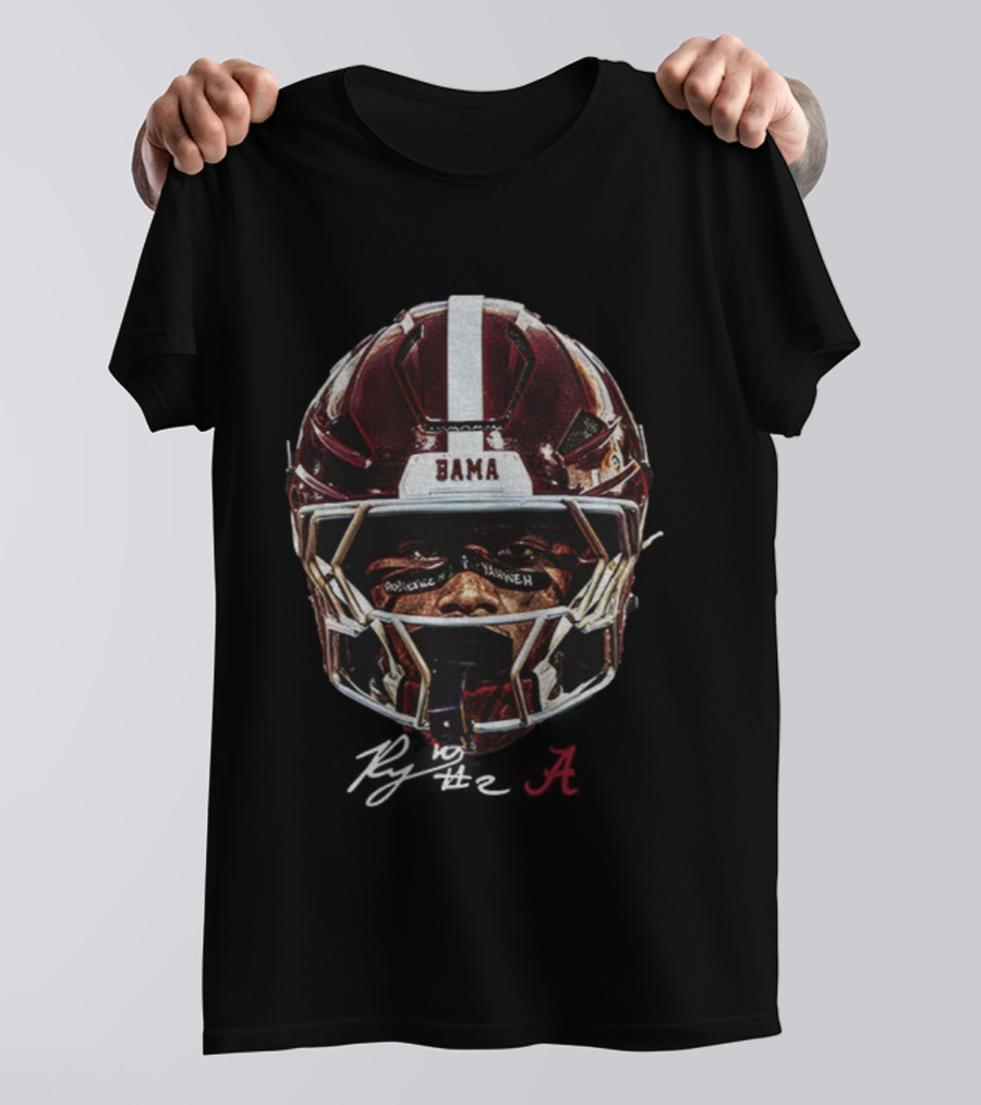 Bama Helmet Face Alabama Crimson Tide NFL Football 2025 T-Shirt