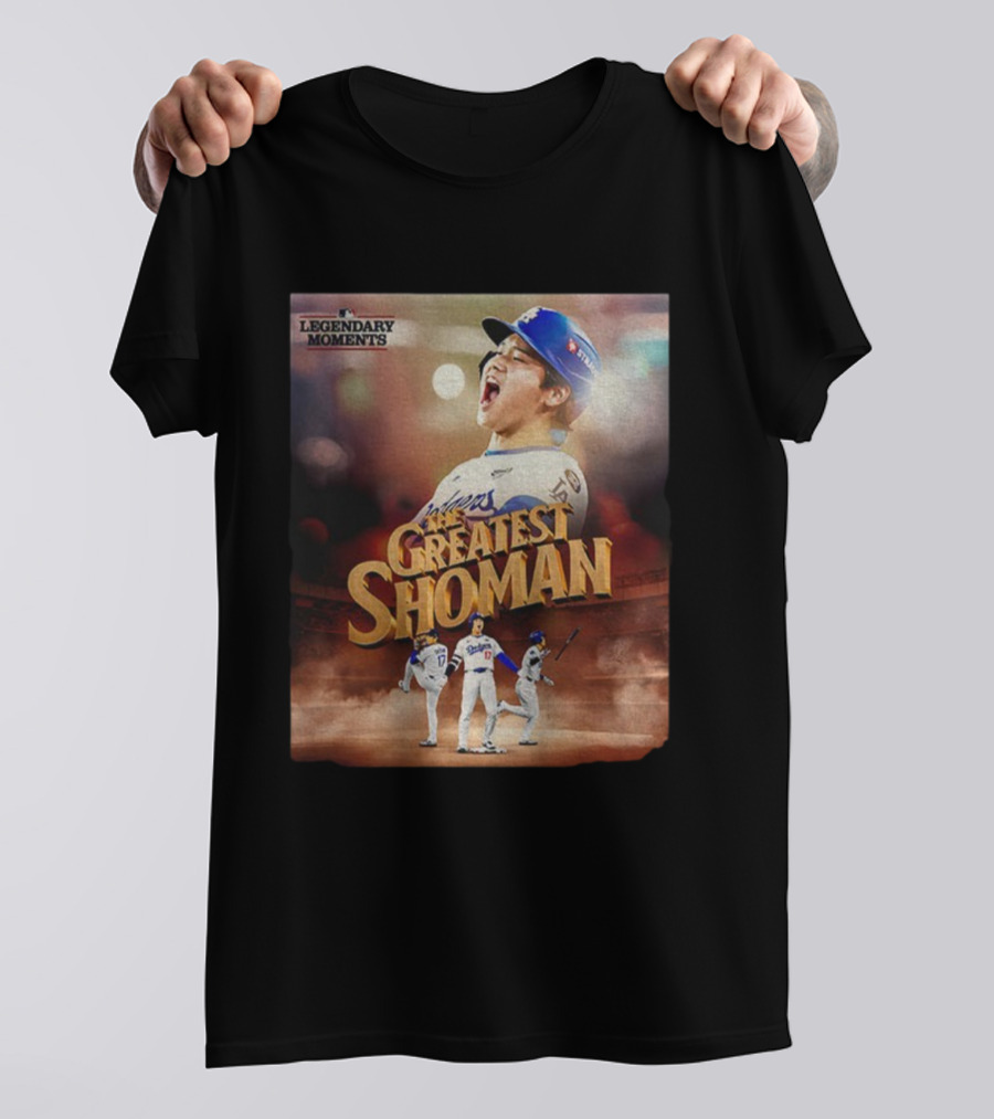 Legendary Moments Shohei Ohtani Los Angeles Dodgers The Greatest Shoman MLB T-Shirt