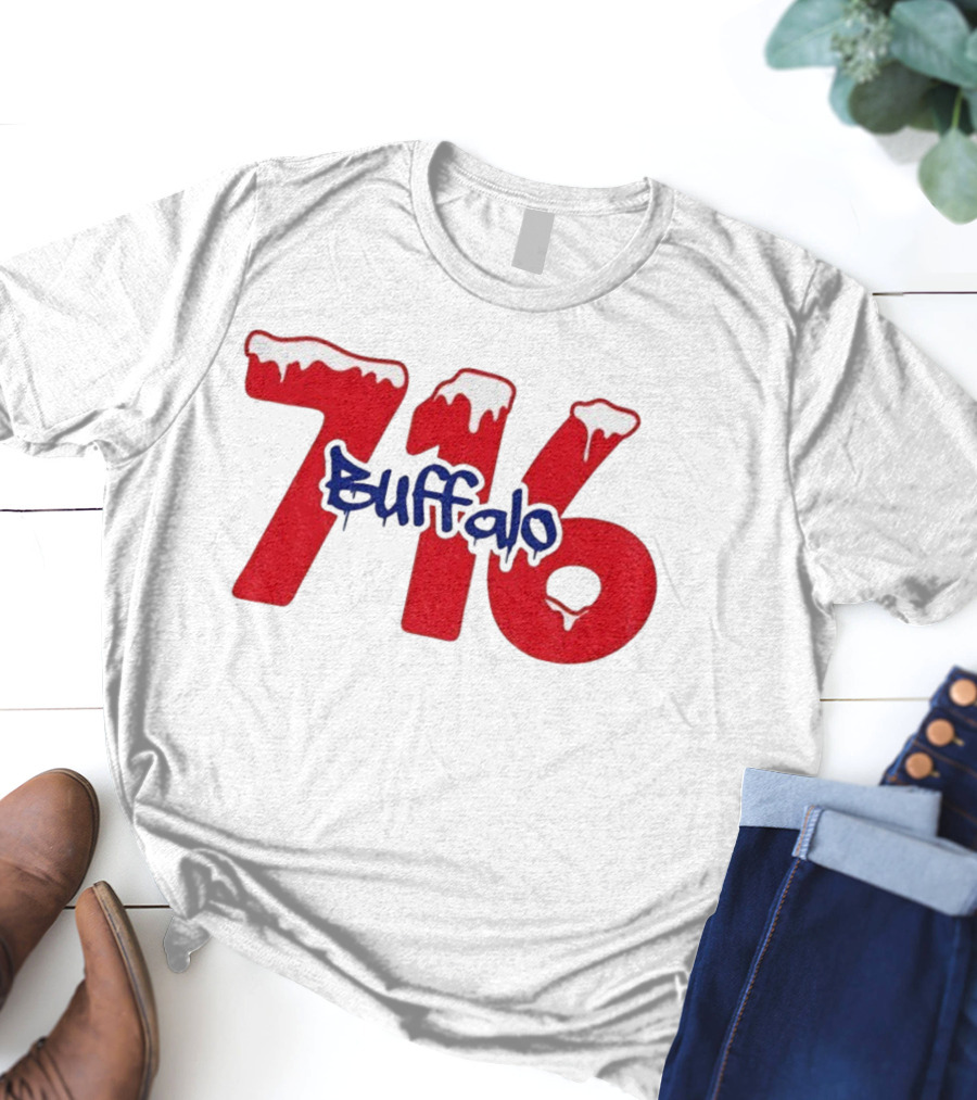 Buffalo 716 NFL Football Snow Christmas 2025 Bills Cold T-Shirt