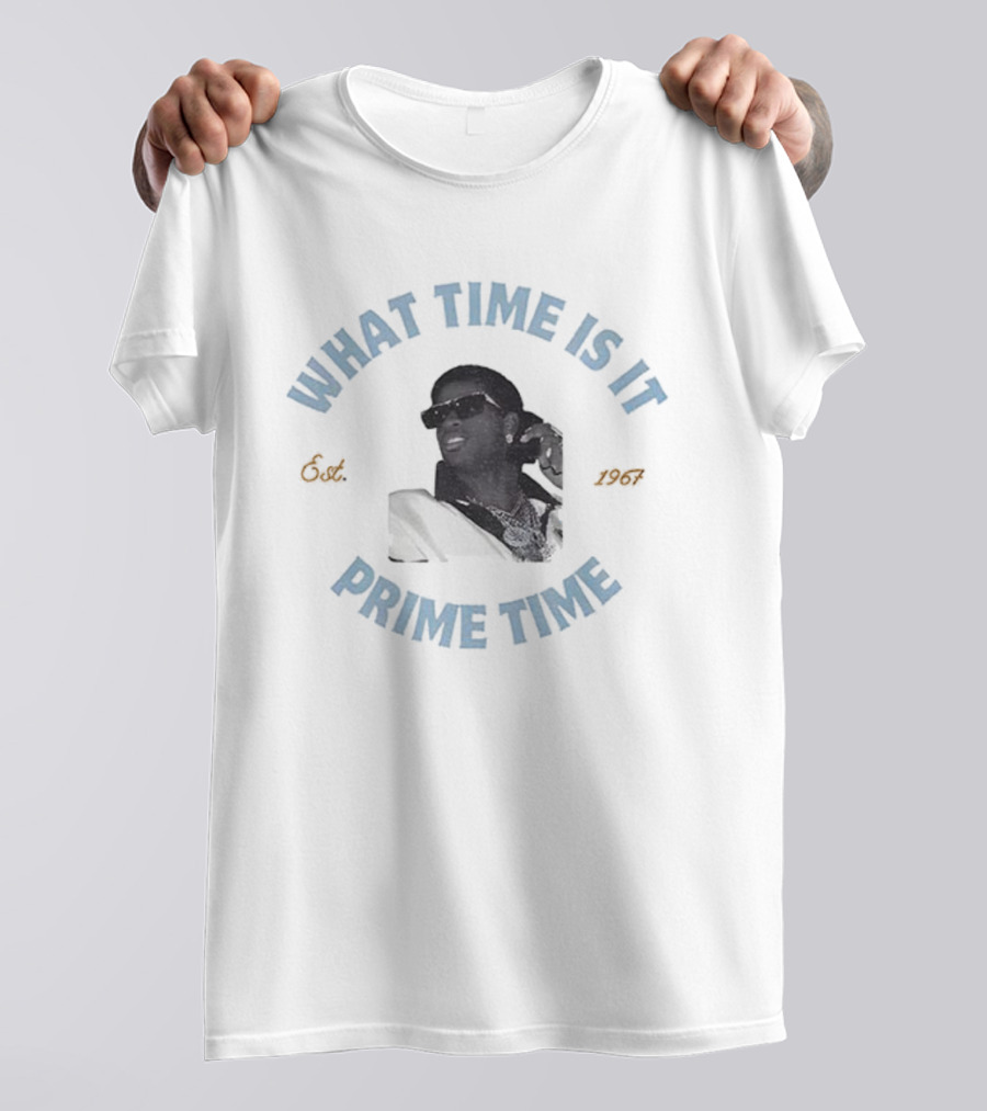 Deion Sanders Coach Prime What Time Is It Prime Time T-Shirt