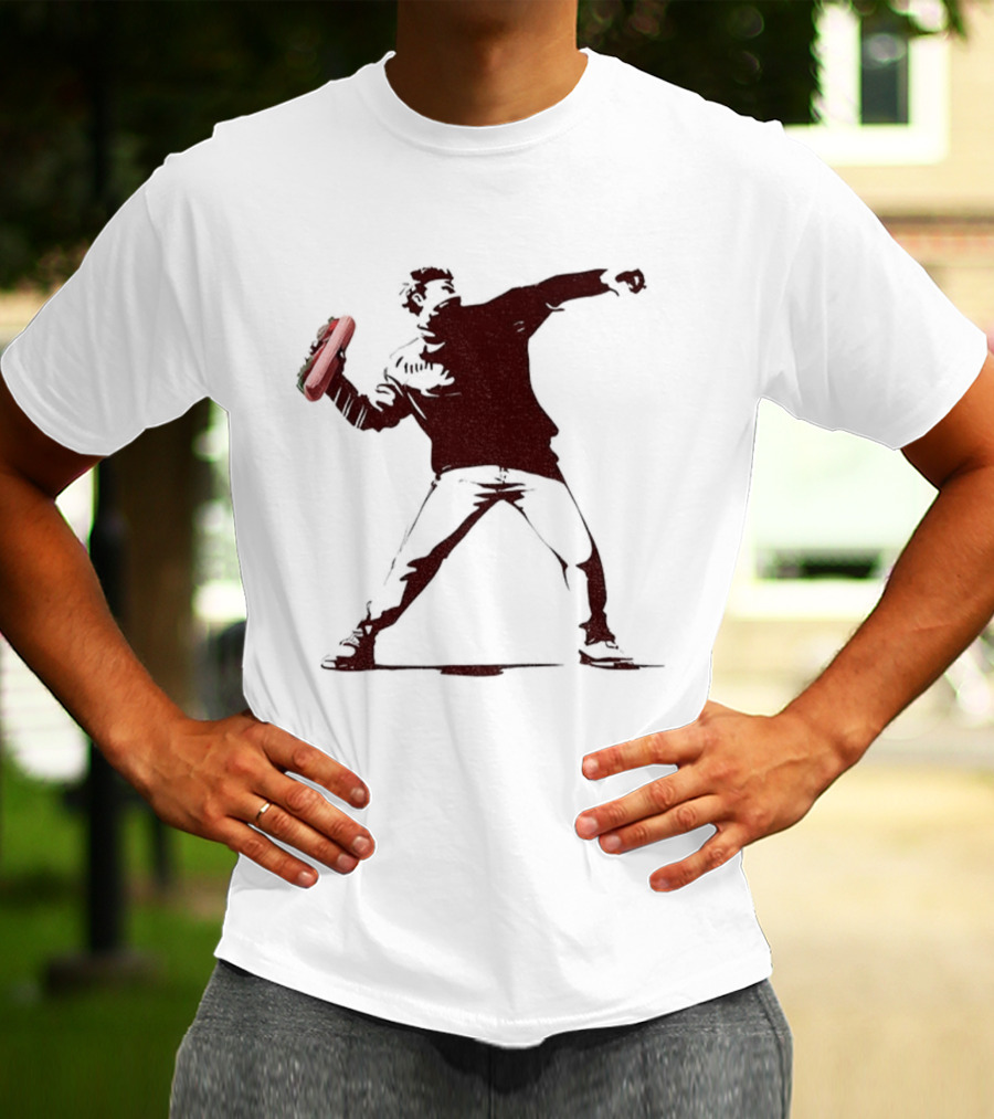 Funny Banksy Sandwich Guy Washington DC America 2025 Iconic Graffiti Style T-Shirt