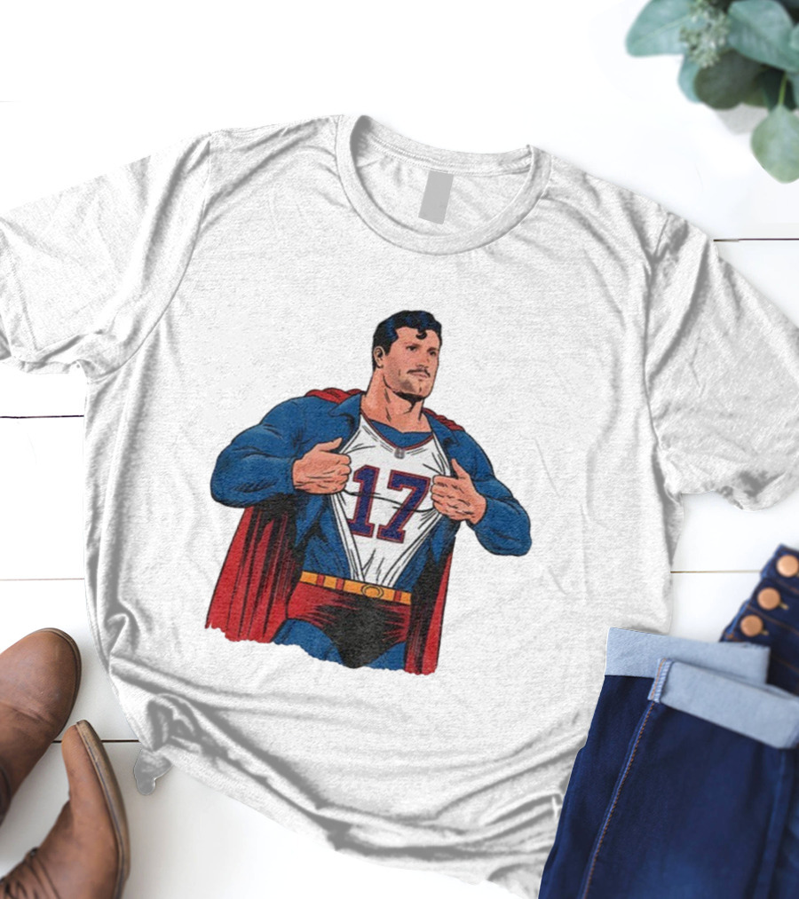 Josh Allen Superhero 17 Buffalo Bills NFL MVP Cartoon T-Shirt