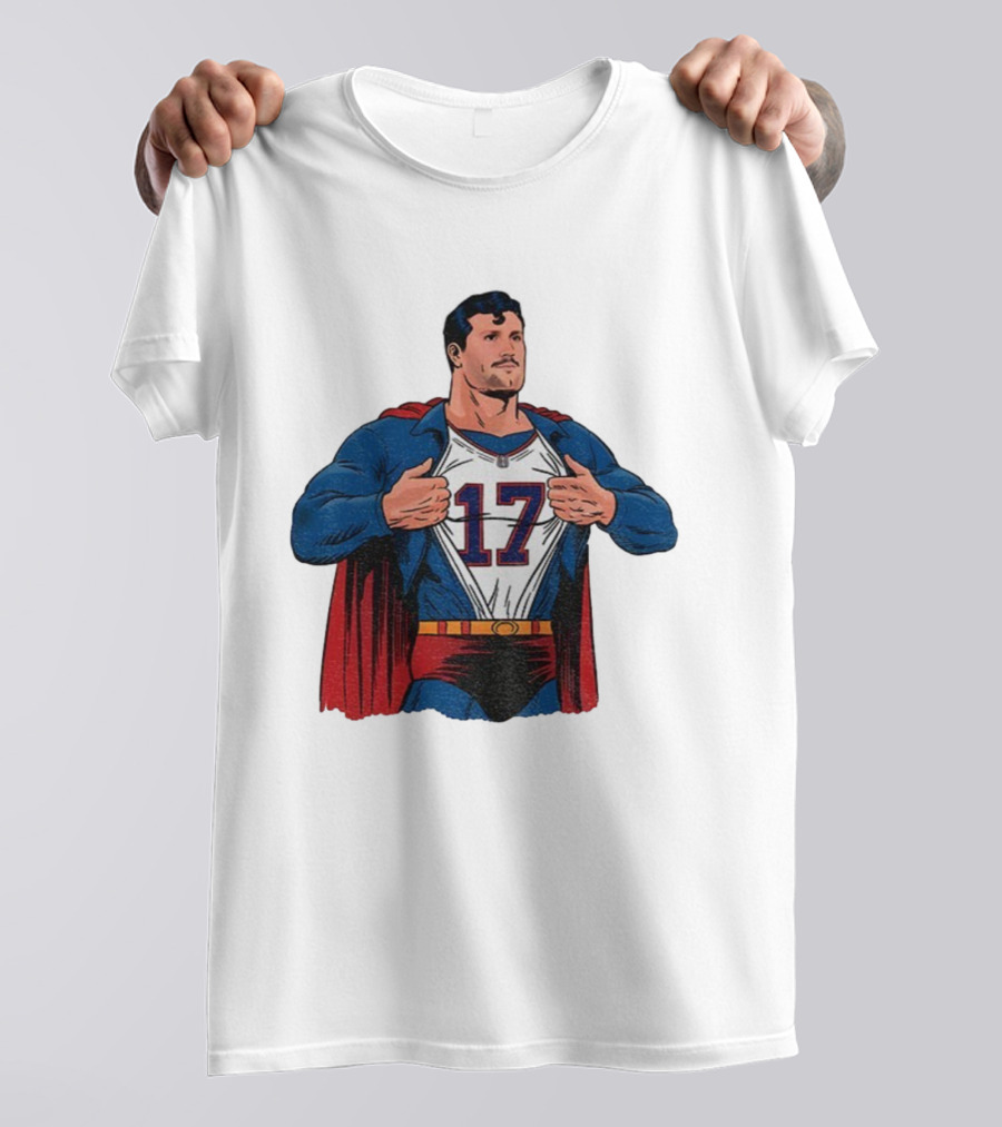 Josh Allen Superhero 17 Buffalo Bills NFL MVP Cartoon T-Shirt