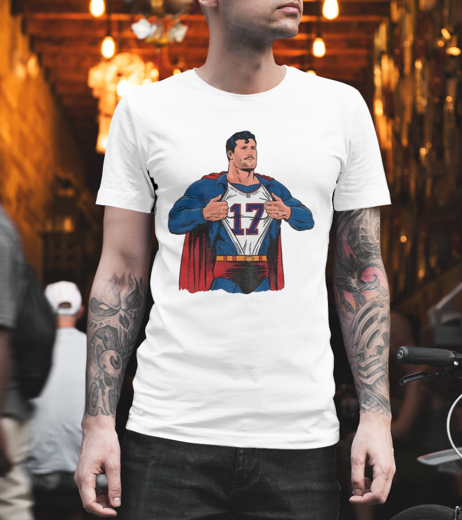 Josh Allen Superhero 17 Buffalo Bills NFL MVP Cartoon T-Shirt