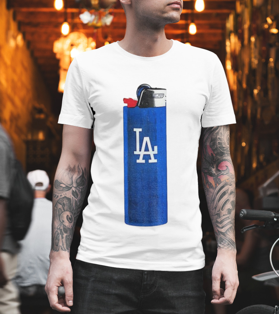 Los Angeles Dodgers MLB Baseball LA Blue Lighter T-Shirt