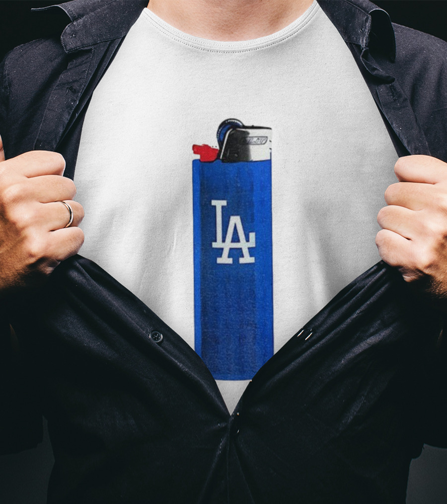 Los Angeles Dodgers MLB Baseball LA Blue Lighter T-Shirt