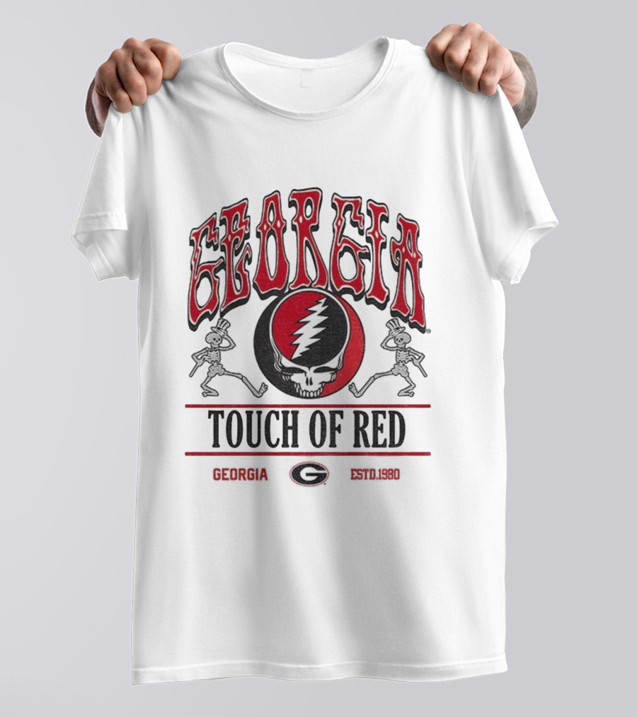 Georgia Grateful Dead Skeletons Touch Of Red Estd 1980 T-Shirt