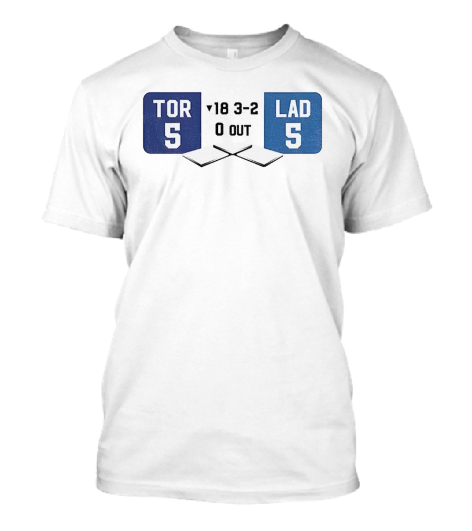 LAD 5-5 TOR Round 18 3-2 Scoreboard Art T-Shirt