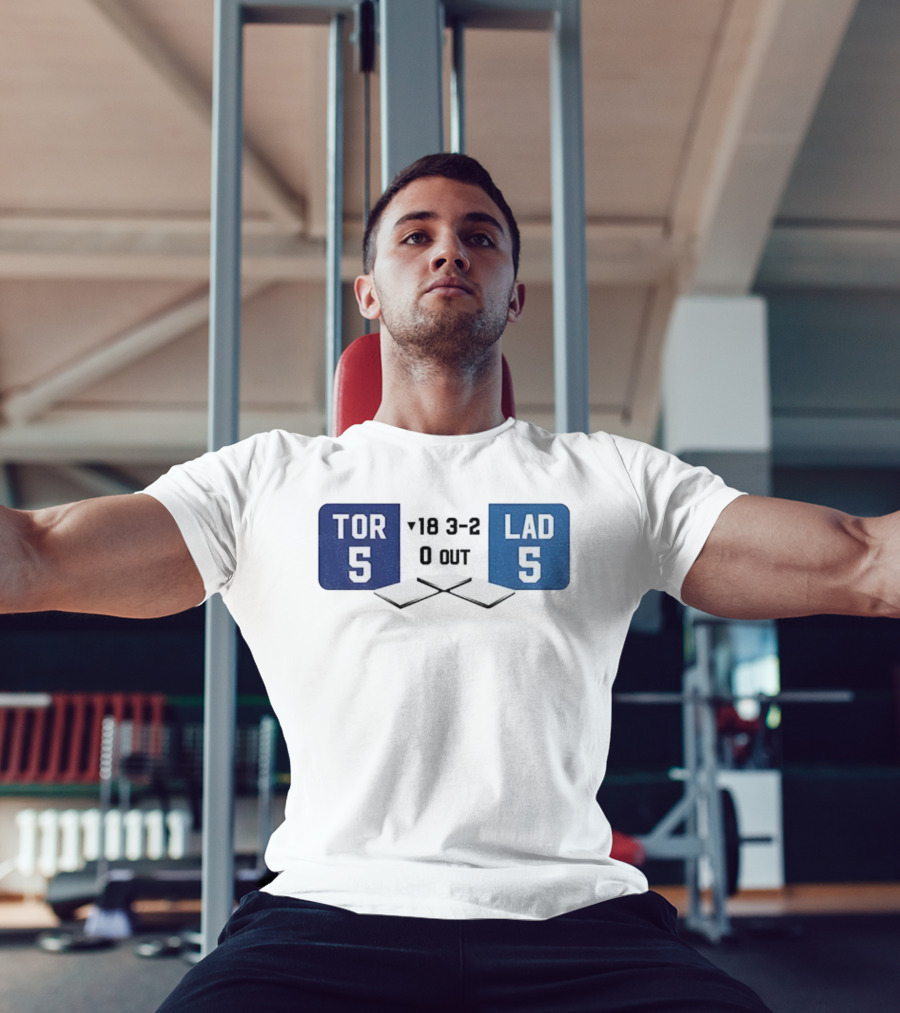 LAD 5-5 TOR Round 18 3-2 Scoreboard Art T-Shirt