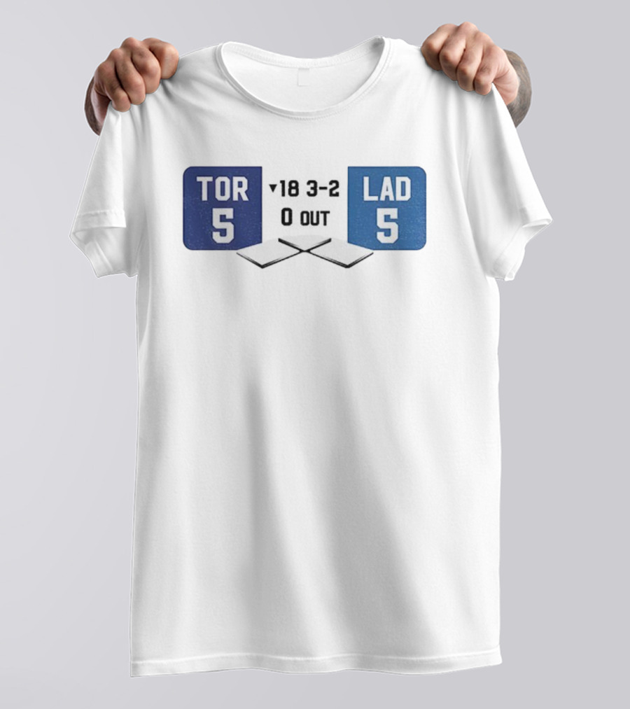 LAD 5-5 TOR Round 18 3-2 Scoreboard Art T-Shirt