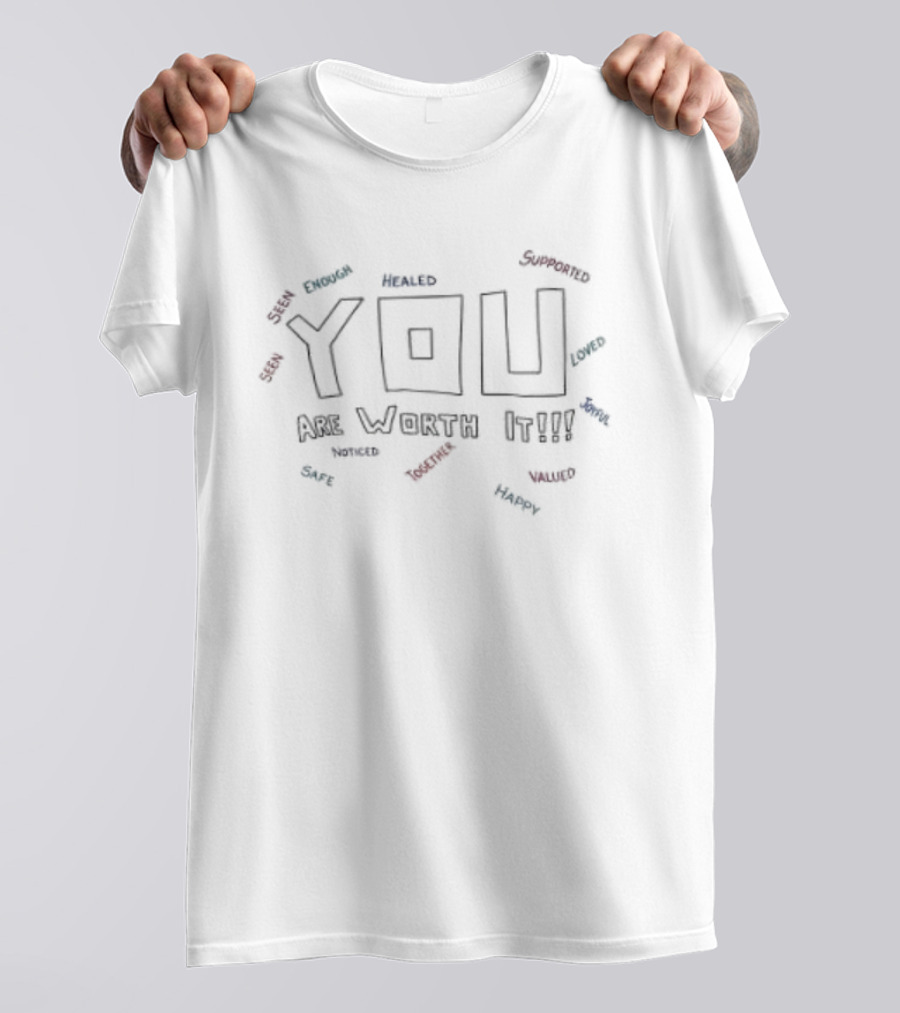 Mack Hollins 988 You Are Worth It Gratitude Courage Strength Journey Hope Respect T-Shirt