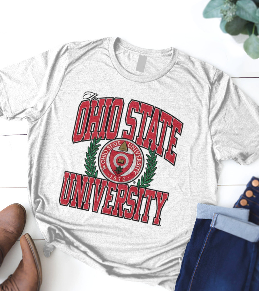 The Ohio State University 1870 Seal With Laurel Leaves T-Shirt