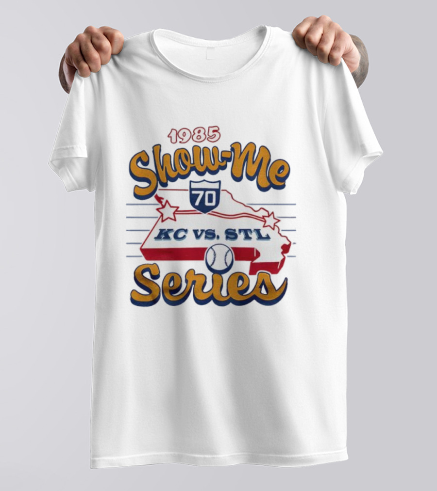 1985 Show-Me Series KC Vs STL Missouri State Baseball Rivalry T-Shirt