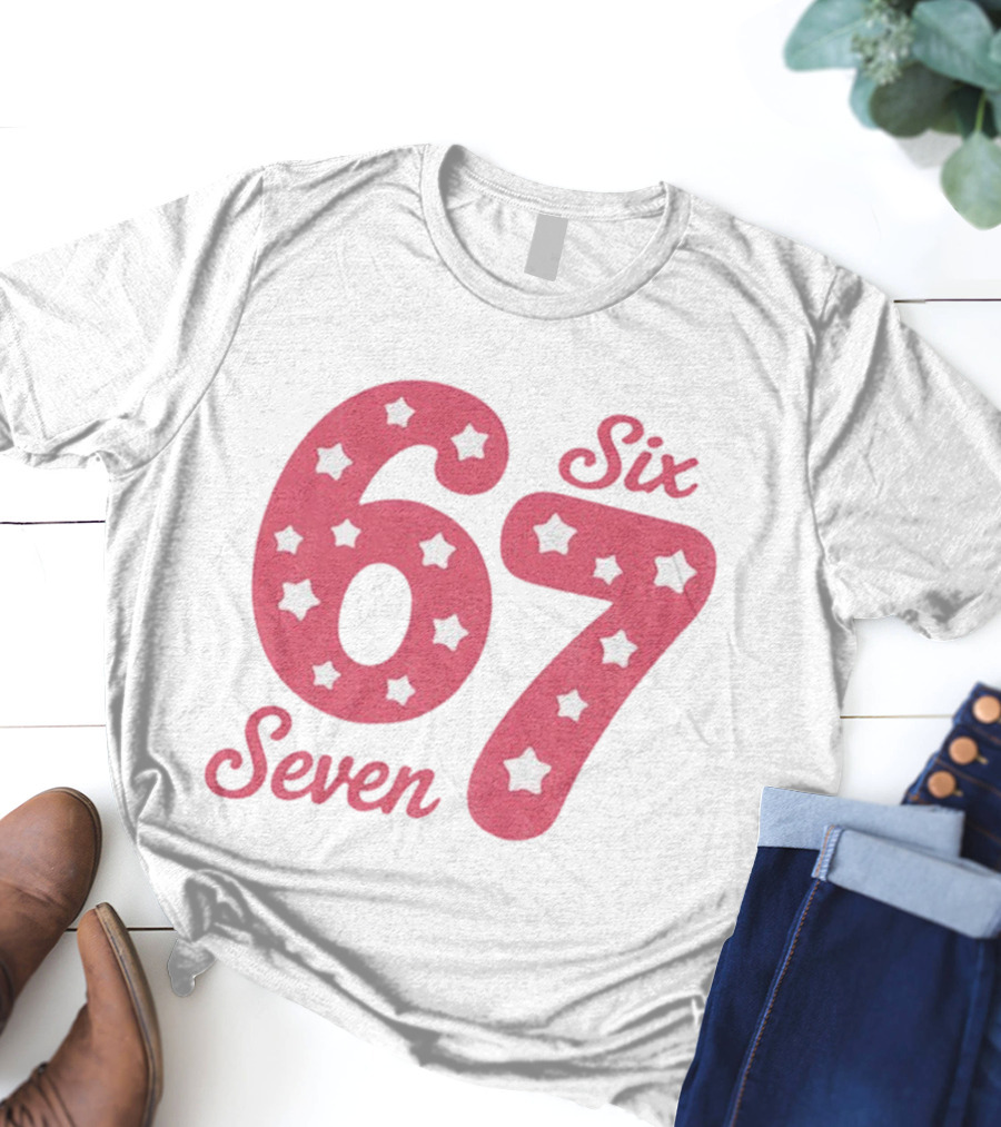 Six Seven 67 Pink Stars T-Shirt