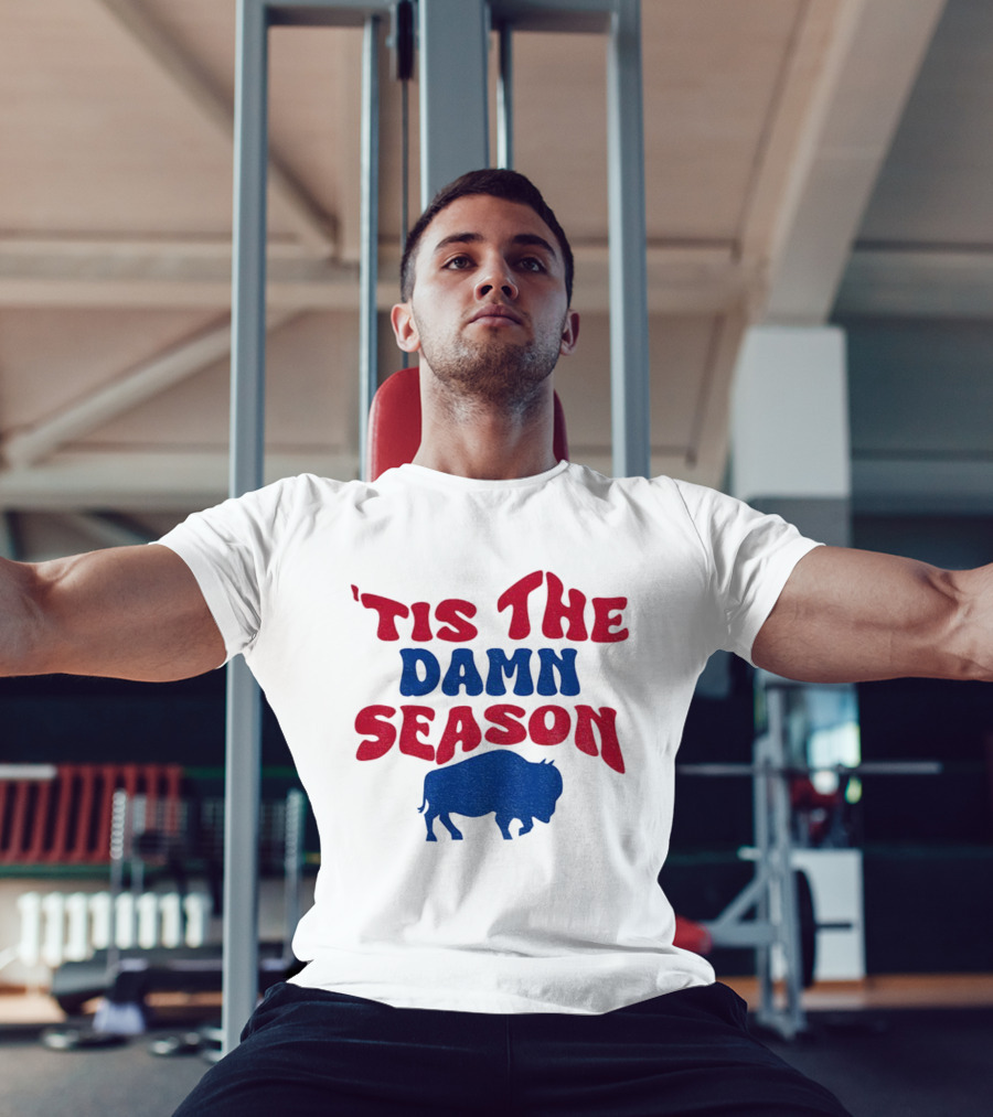 Tis The Damn Season Buffalo Bills NFL 1973 2025 Merry Christmas T-Shirt