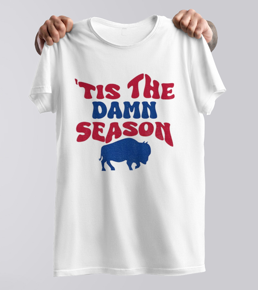 Tis The Damn Season Buffalo Bills NFL 1973 2025 Merry Christmas T-Shirt