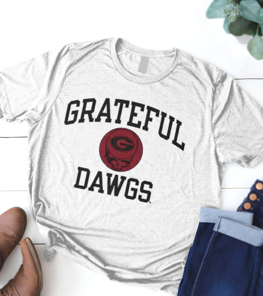 University Of Georgia Grateful Dead Dawgs Skull Logo T-Shirt