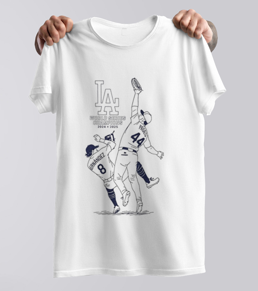 LA Dodgers 2025 World Series Champions Hernandez Amazing Catch T-Shirt