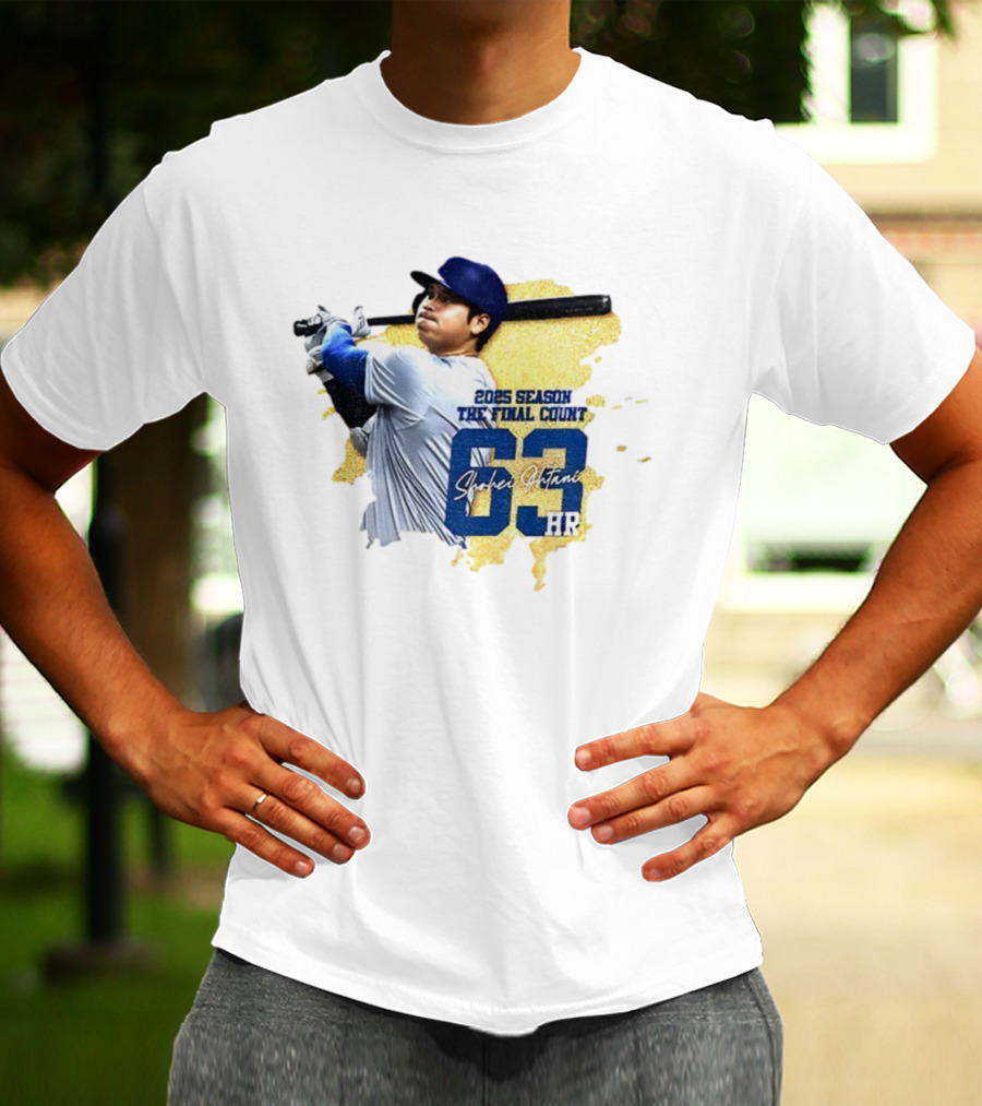 2025 Season The Final Count Shohei Ohtani 63 HR Los Angeles Dodgers MVP T-Shirt