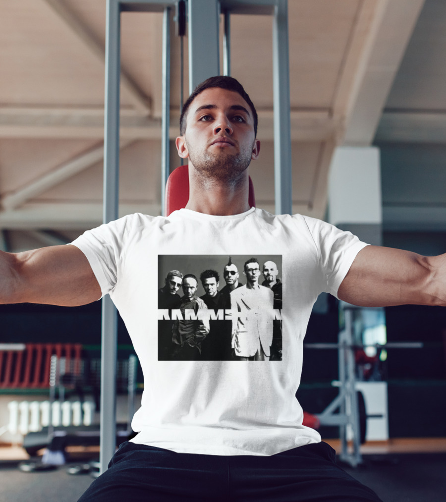 Rammstein Band Mutter Album Black White Group Photo Tee T-Shirt