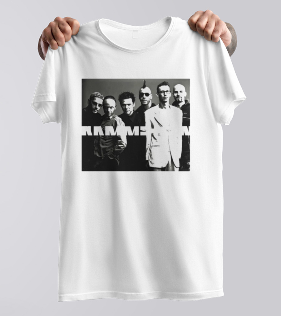 Rammstein Band Mutter Album Black White Group Photo Tee T-Shirt
