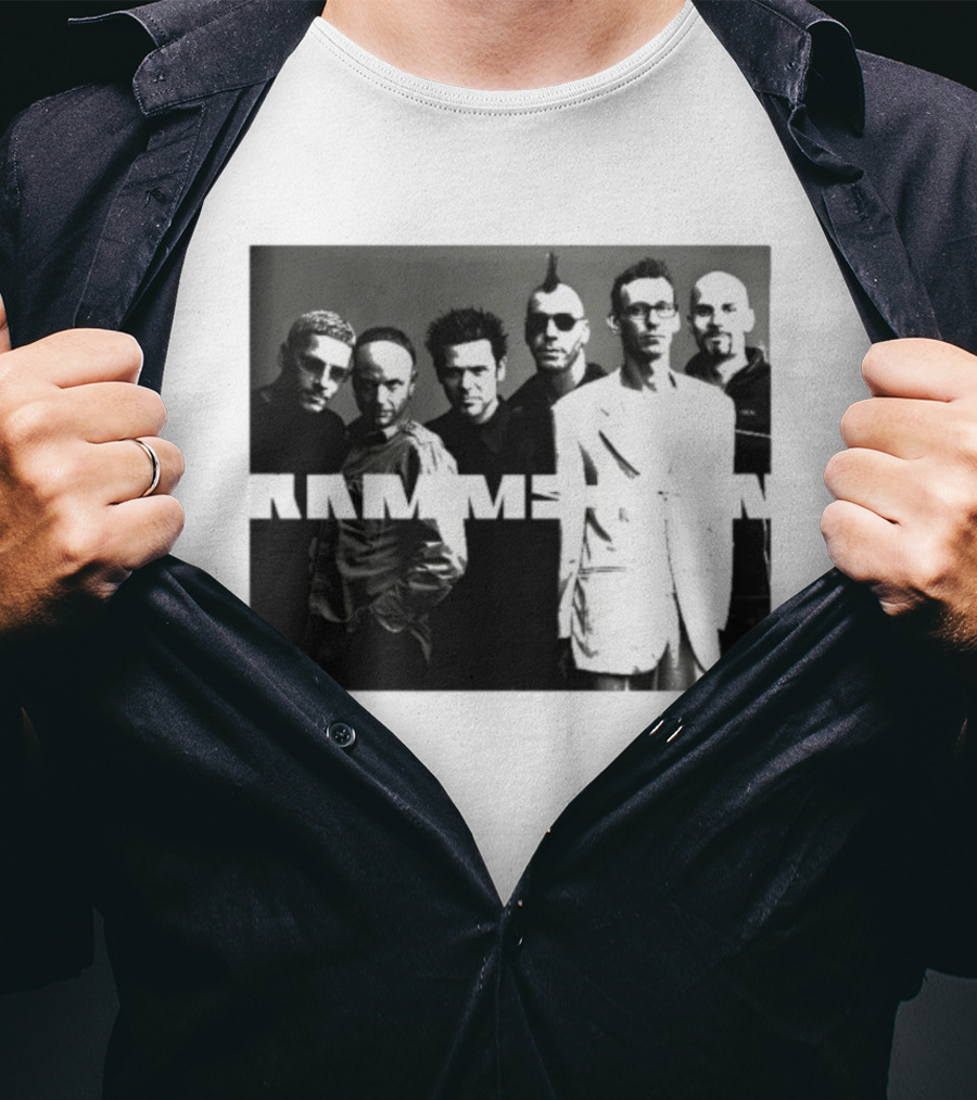 Rammstein Band Mutter Album Black White Group Photo Tee T-Shirt