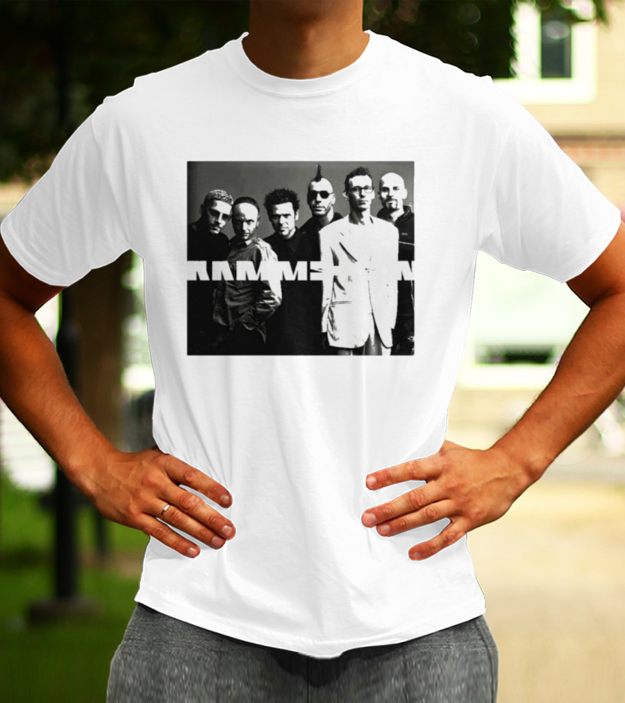 Rammstein Band Mutter Album Black White Group Photo Tee T-Shirt