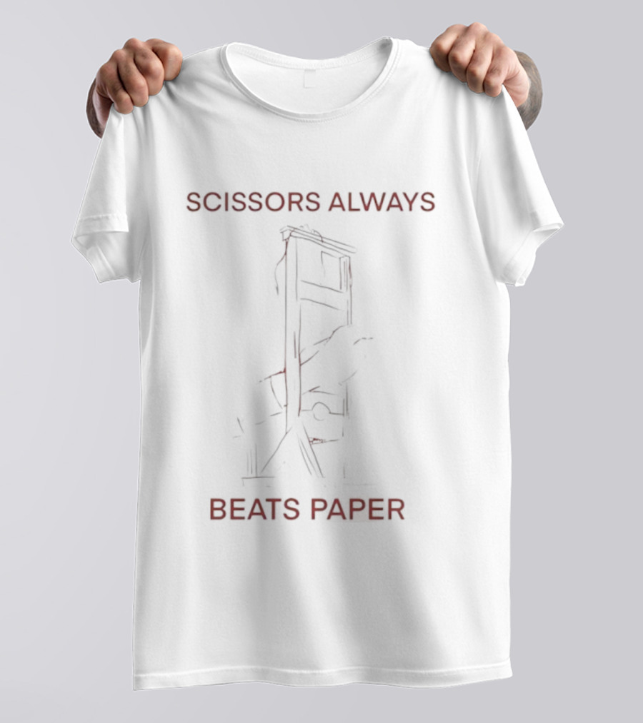 Scissors Always Beats Paper Simple Truth Statement T-Shirt