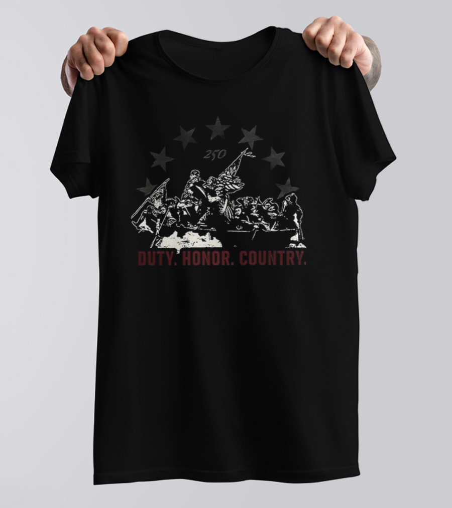 250th Anniversary Duty Honor Country Stars And Soldiers T-Shirt