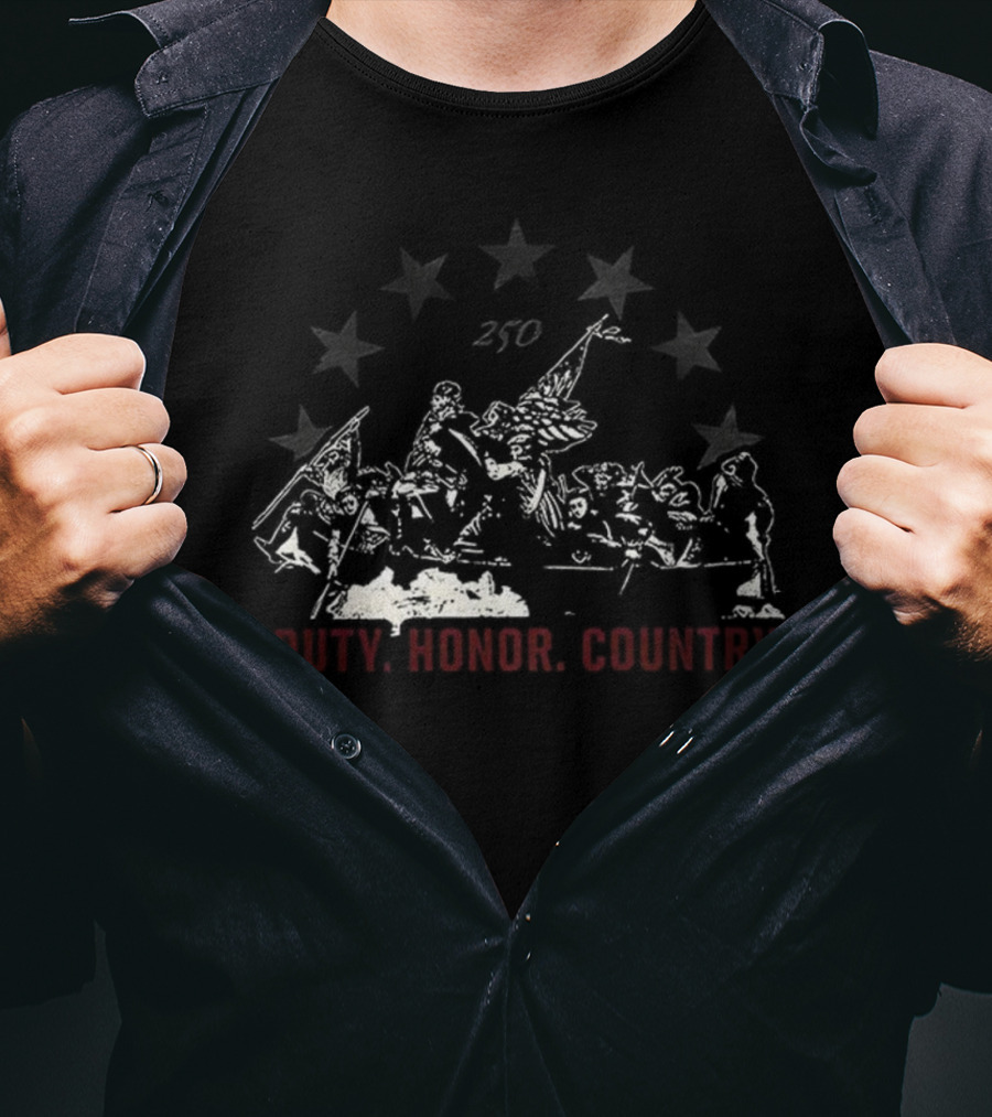 250th Anniversary Duty Honor Country Stars And Soldiers T-Shirt