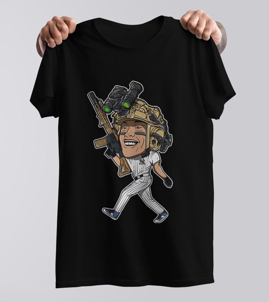 New York Yankees Aaron Judge Baseball Soldier Caricature T-Shirt