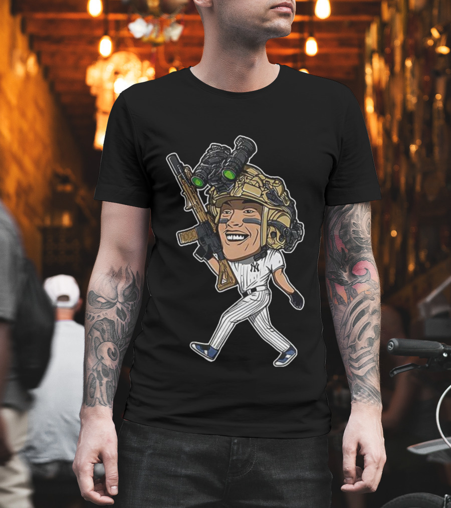New York Yankees Aaron Judge Baseball Soldier Caricature T-Shirt