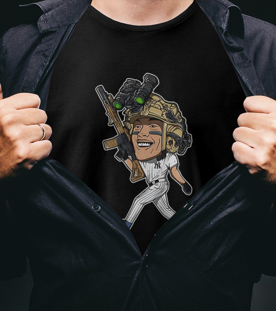 New York Yankees Aaron Judge Baseball Soldier Caricature T-Shirt