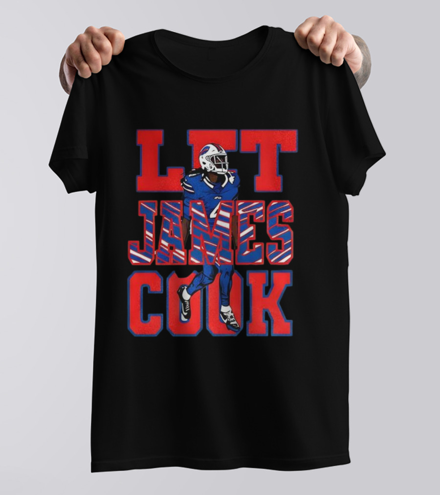 Buffalo Bills Let James Cook Football Player Artwork T-Shirt