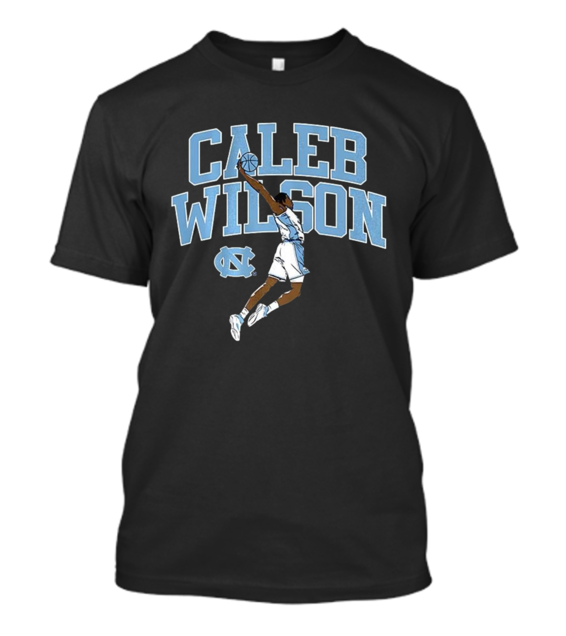 Caleb Wilson North Carolina Tar Heels Basketball Action Pose T-Shirt