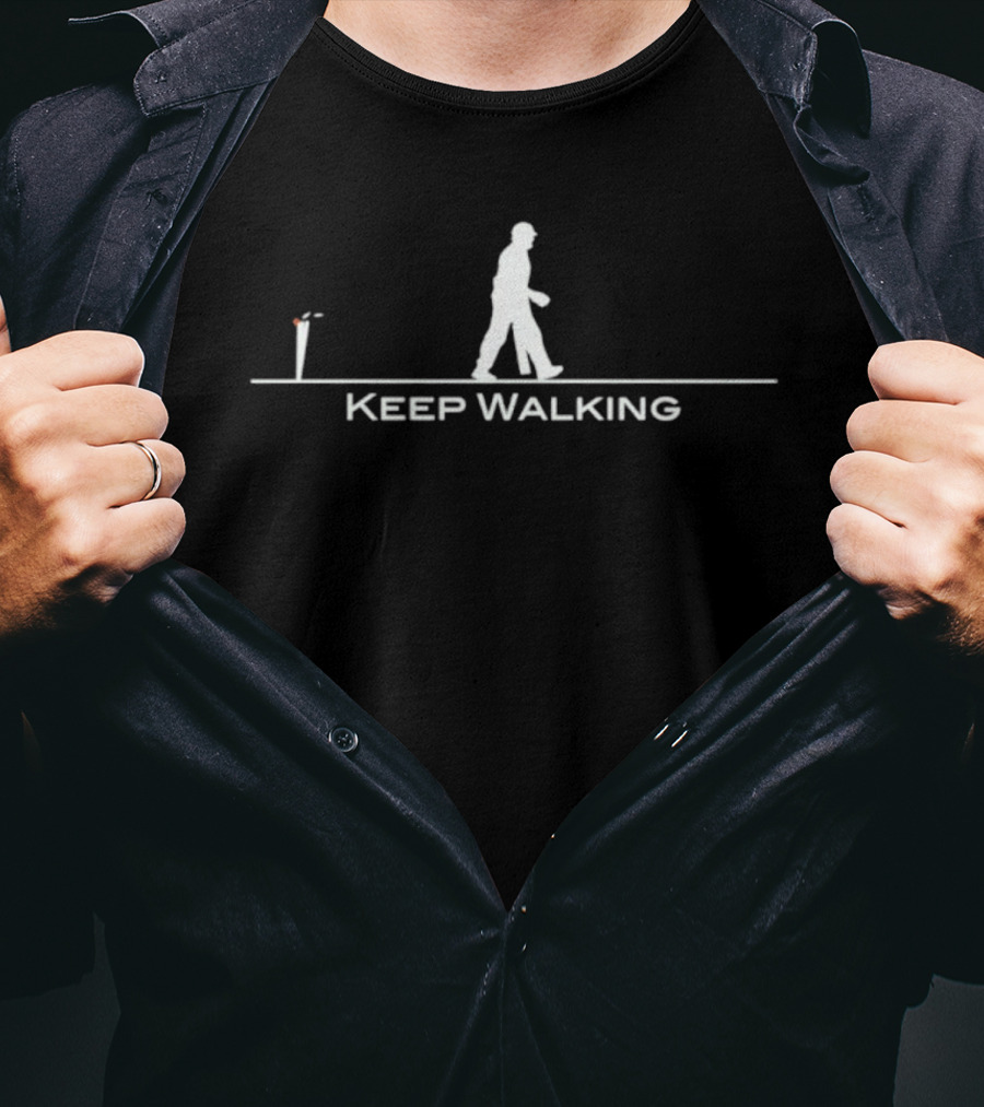 Keep Walking Iconic Silhouette With Cane And Hat T-Shirt