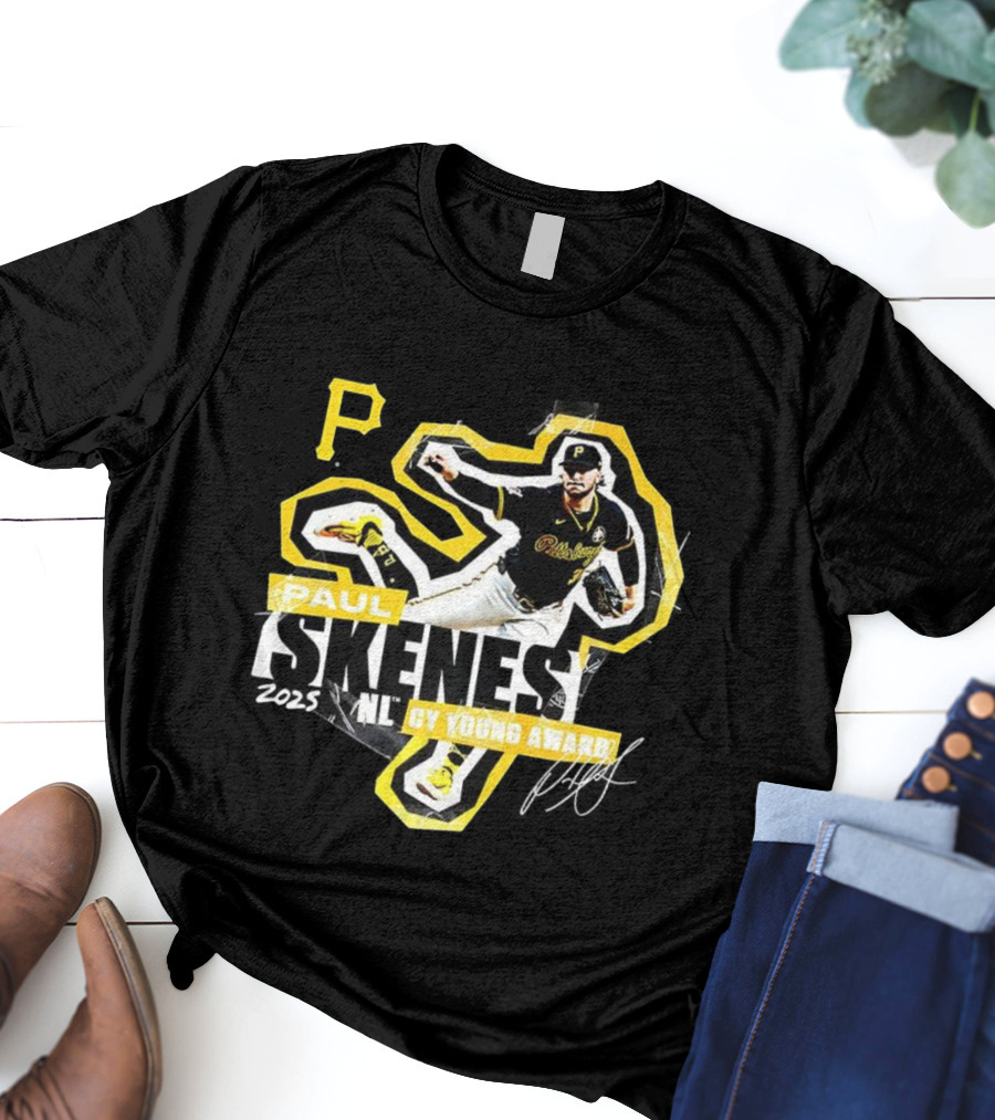 Paul Skenes Pittsburgh Pirates 2025 NL Cy Young Award T-Shirt