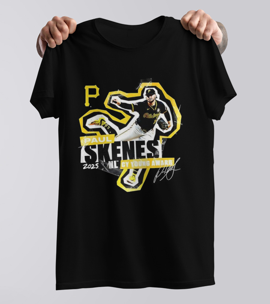 Paul Skenes Pittsburgh Pirates 2025 NL Cy Young Award T-Shirt