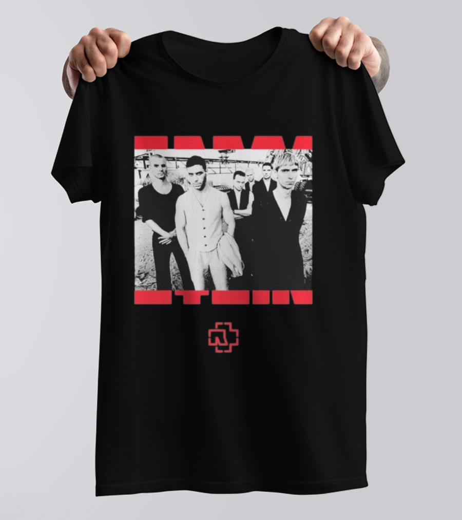 Rammstein Herzeleid XXXIII Band Photo Red Bracket T-Shirt