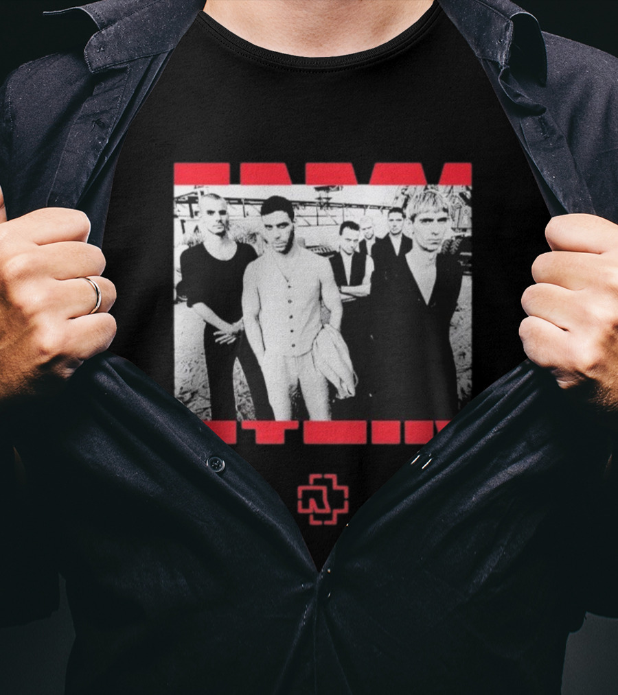 Rammstein Herzeleid XXXIII Band Photo Red Bracket T-Shirt