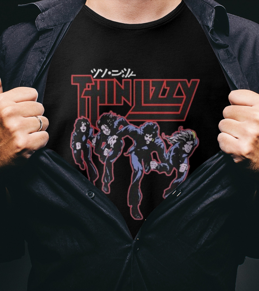 Thin Lizzy Jailbreak Explosion Band Album Art T-Shirt