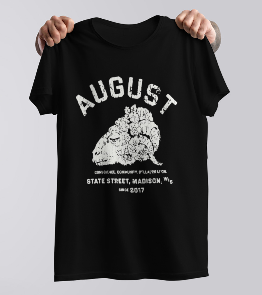 August 8 Year Anniversary Rams Head State Street Madison WI Since 2017 T-Shirt