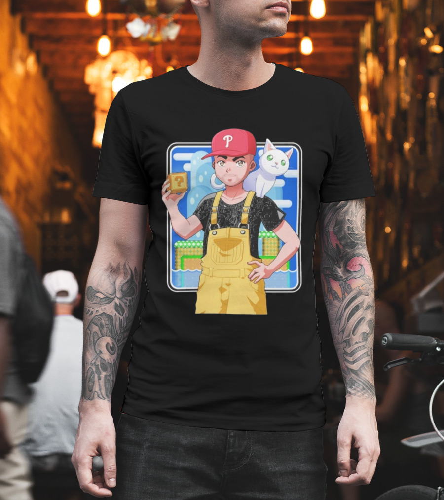DanG88 Dynamic Duo Philadelphia Phillies Fan Anime Style Mario Influence T-Shirt