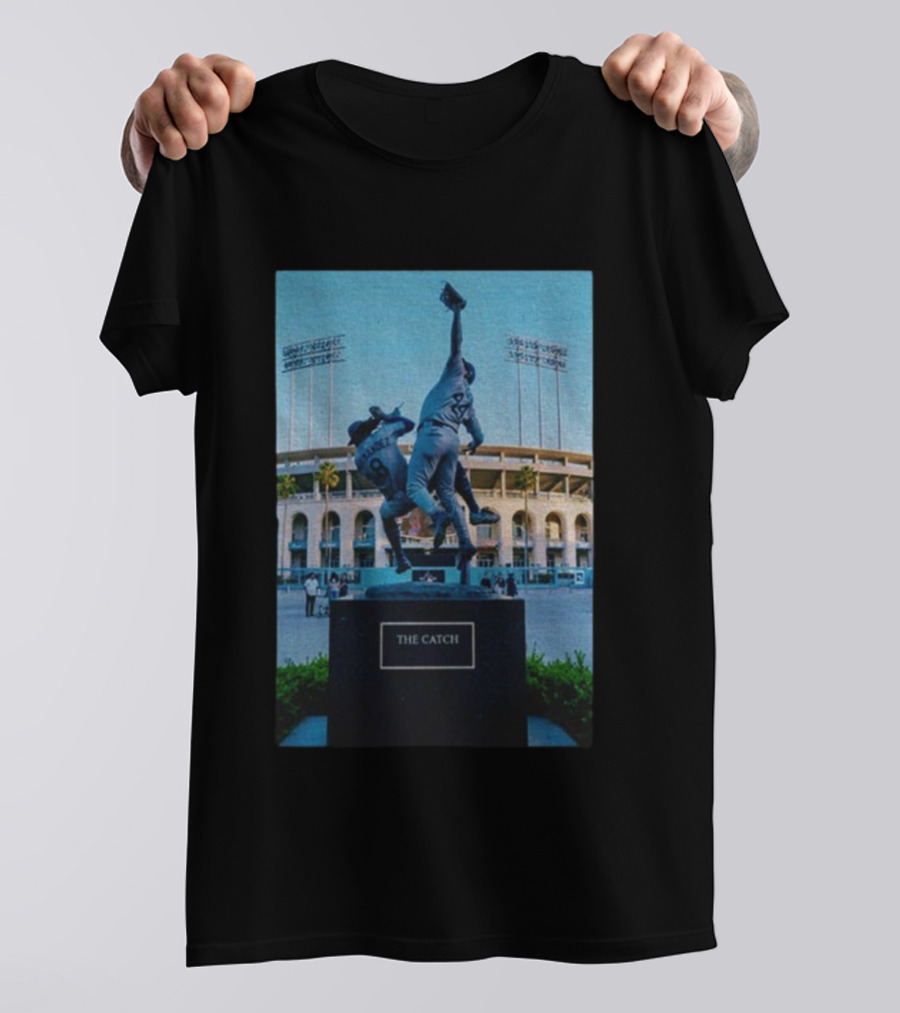 Hernandez Pages The Catch Dodgers World Series Monument T-Shirt
