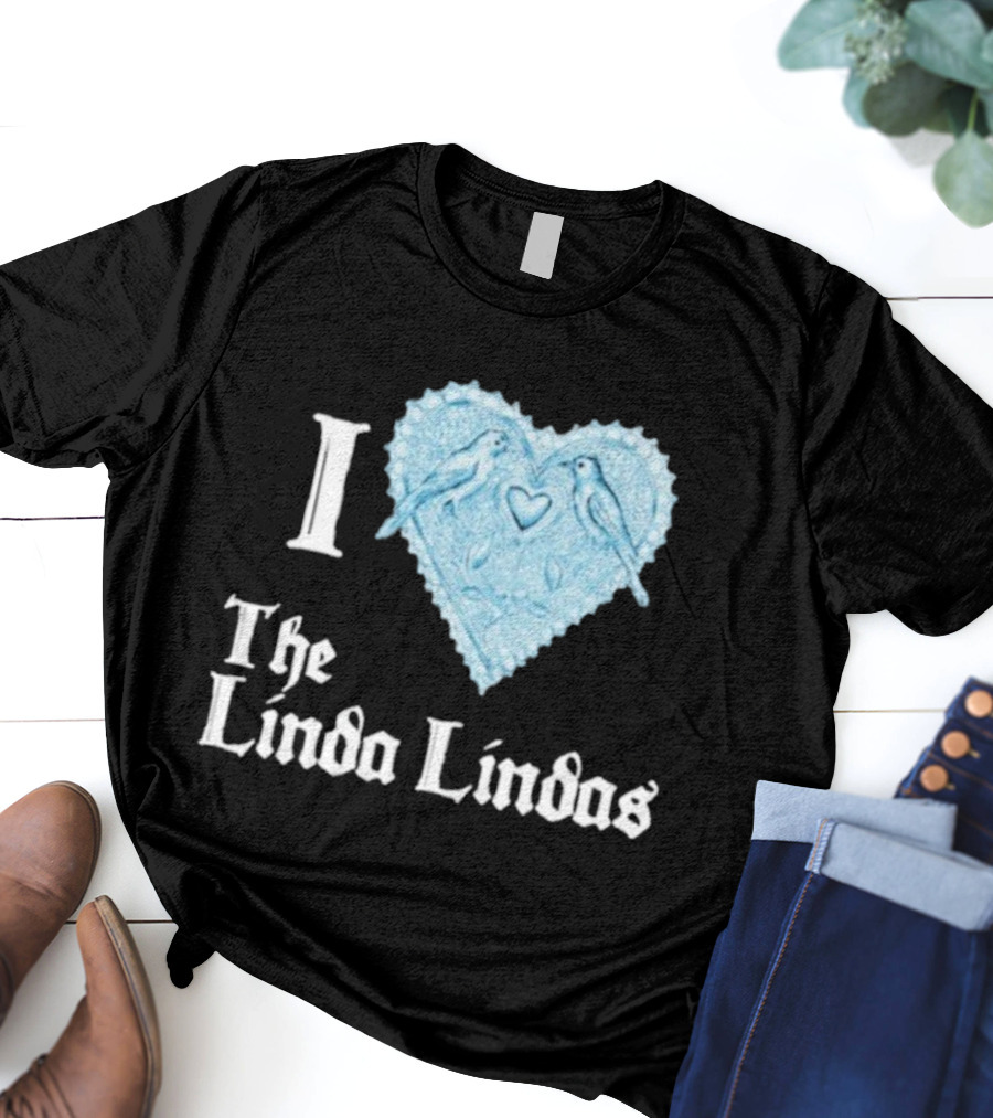 I Love The Linda Lindas Heart With Birds T-Shirt