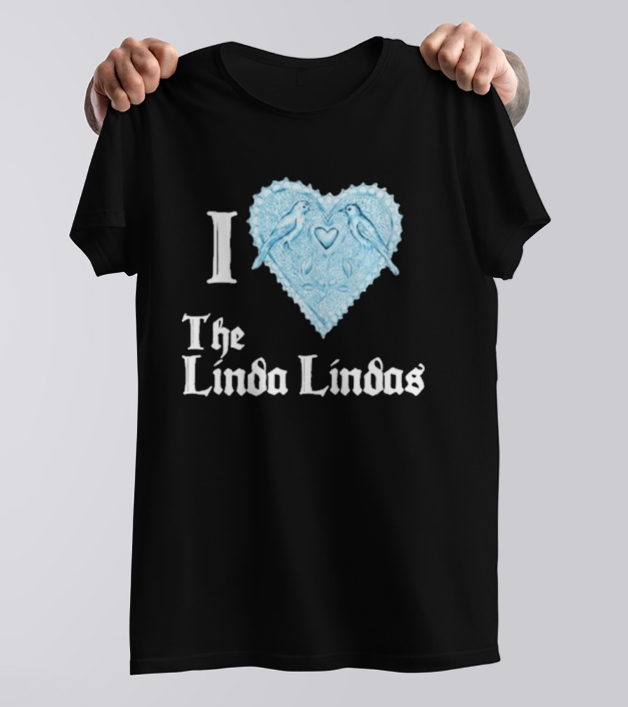 I Love The Linda Lindas Heart With Birds T-Shirt